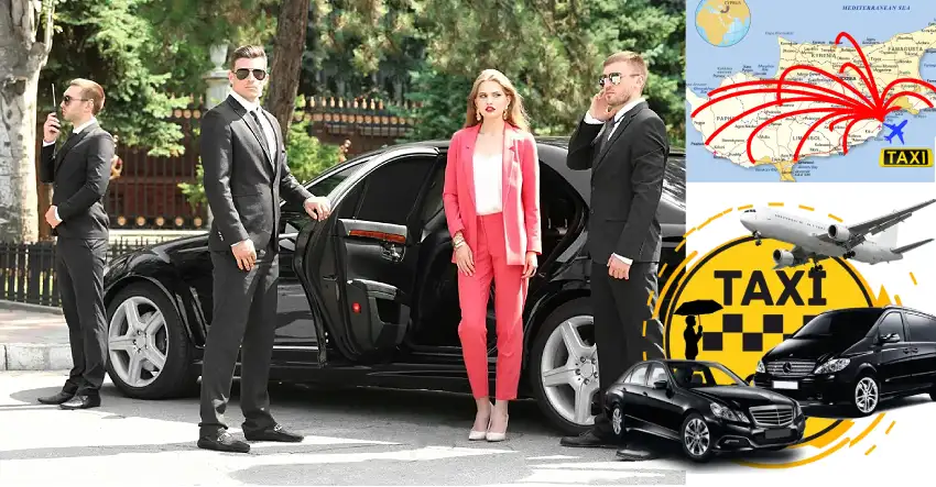 taxi with security protection in Cyprus Airport